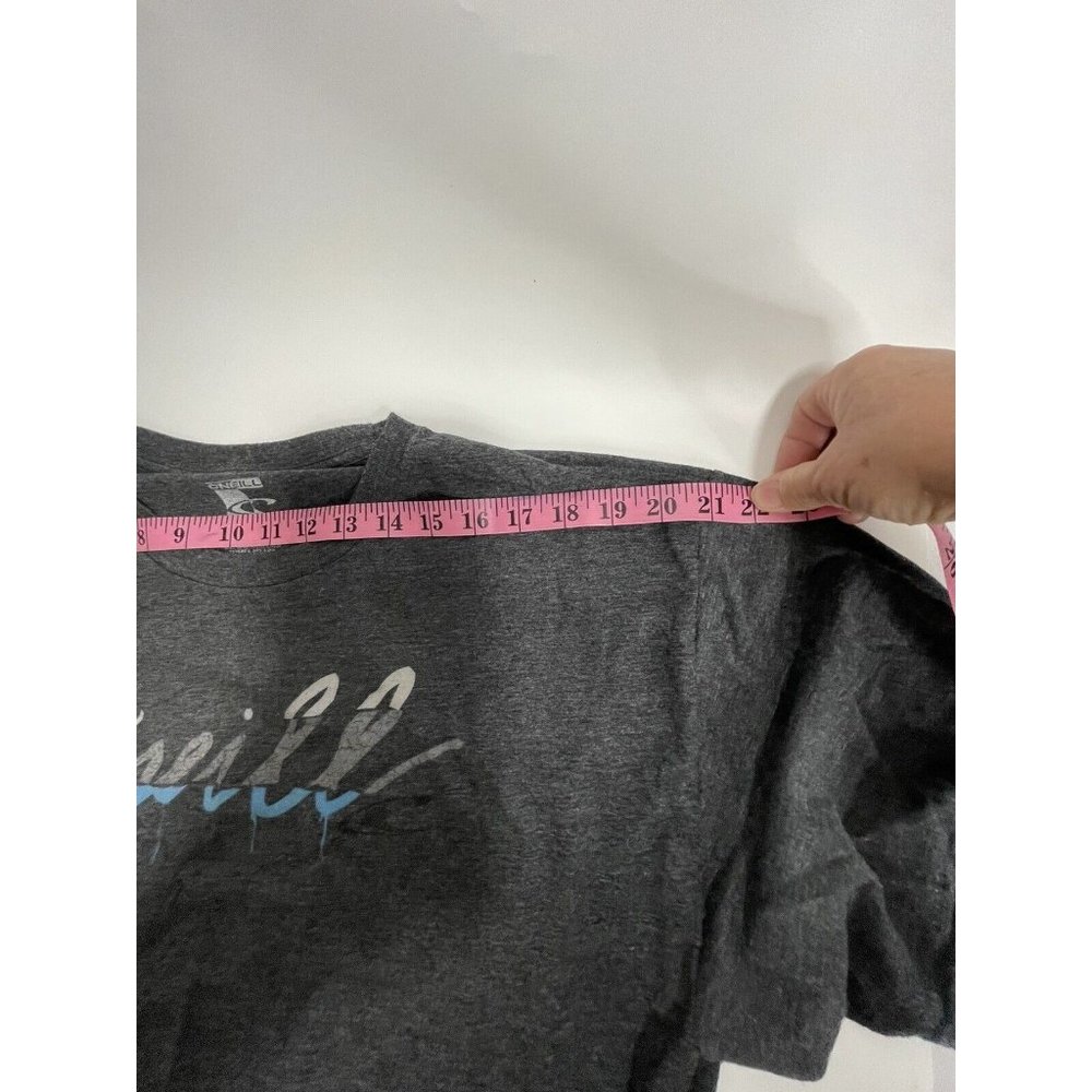 O'Neill T Shirt Adult Large Heather Gray Short Sleeve Gray Blue Logo - Picture 4 of 5